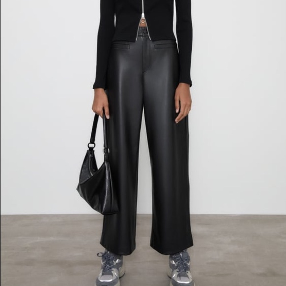 Zara faux leather pants. Excellent condition